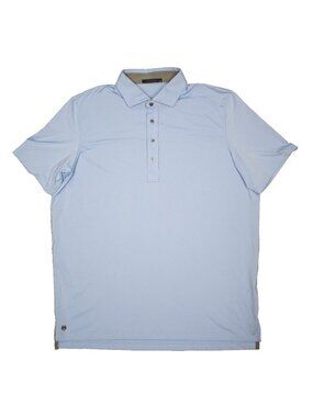 Greyson Golf Shirt Short Sleeve Stretch Polo Blue Short Sleeve Peru XL